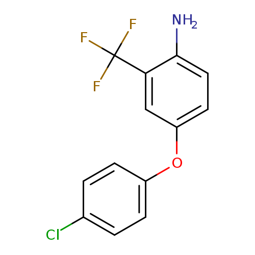 Clc1ccc(cc1)Oc1ccc(c(c1)C(F)(F)F)N