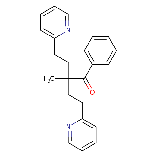 O=C(C(CCc1ccccn1)(CCc1ccccn1)C)c1ccccc1