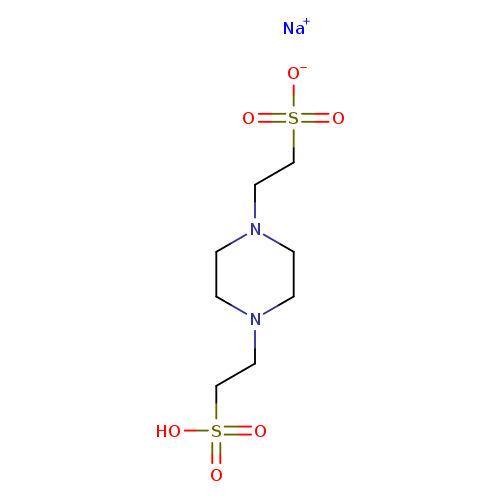 [O-]S(=O)(=O)CCN1CCN(CC1)CCS(=O)(=O)O.[Na+]