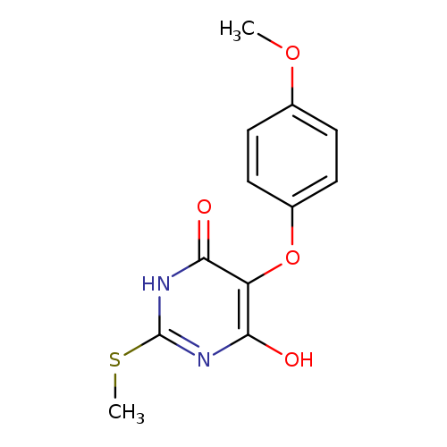 COc1ccc(cc1)Oc1c(O)nc([nH]c1=O)SC