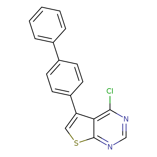 Clc1ncnc2c1c(cs2)c1ccc(cc1)c1ccccc1