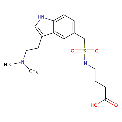 CN(CCc1c[nH]c2c1cc(cc2)CS(=O)(=O)NCCCC(=O)O)C