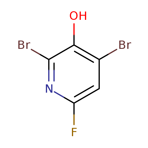 Fc1cc(Br)c(c(n1)Br)O
