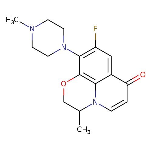 CN1CCN(CC1)c1c(F)cc2c3c1OCC(n3ccc2=O)C