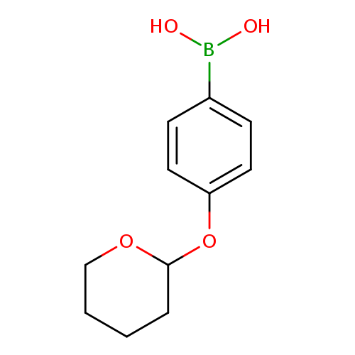 OB(c1ccc(cc1)OC1CCCCO1)O