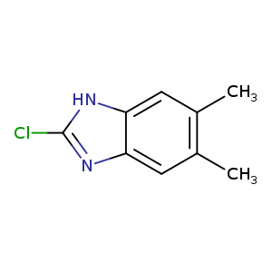 Clc1[nH]c2c(n1)cc(c(c2)C)C