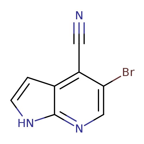 N#Cc1c(Br)cnc2c1cc[nH]2
