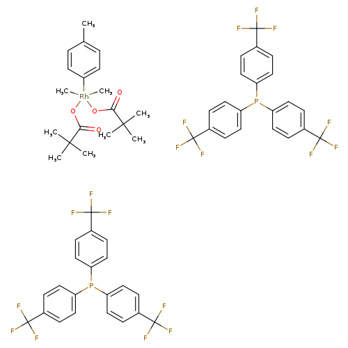 FC(c1ccc(cc1)P(c1ccc(cc1)C(F)(F)F)c1ccc(cc1)C(F)(F)F)(F)F.FC(c1ccc(cc1)P(c1ccc(cc1)C(F)(F)F)c1ccc(cc1)C(F)(F)F)(F)F.Cc1ccc(cc1)[Rh](OC(=O)C(C)(C)C)(OC(=O)C(C)(C)C)(C)C