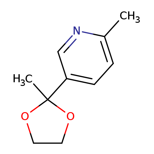 Cc1ccc(cn1)C1(C)OCCO1
