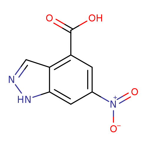 [O-][N+](=O)c1cc(C(=O)O)c2c(c1)[nH]nc2