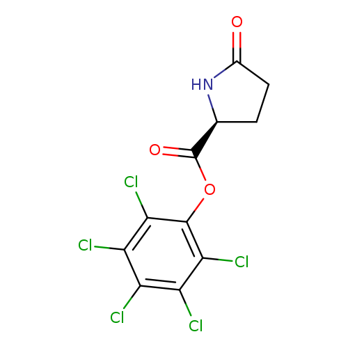 O=C([C@@H]1CCC(=O)N1)Oc1c(Cl)c(Cl)c(c(c1Cl)Cl)Cl