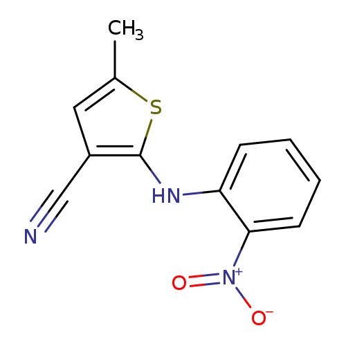 N#Cc1cc(sc1Nc1ccccc1[N+](=O)[O-])C