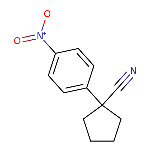 N#CC1(CCCC1)c1ccc(cc1)[N+](=O)[O-]