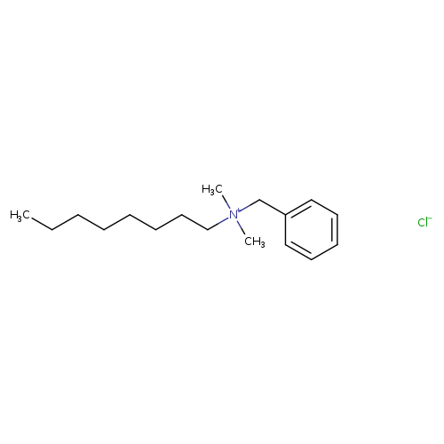 CCCCCCCC[N+](Cc1ccccc1)(C)C.[Cl-]