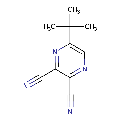 N#Cc1nc(cnc1C#N)C(C)(C)C