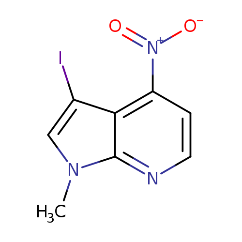 [O-][N+](=O)c1ccnc2c1c(I)cn2C