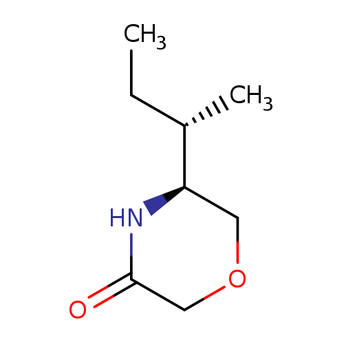 C[C@H]([C@H]1COCC(=O)N1)CC