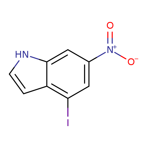 [O-][N+](=O)c1cc(I)c2c(c1)[nH]cc2