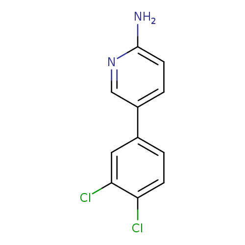 Nc1ccc(cn1)c1ccc(c(c1)Cl)Cl
