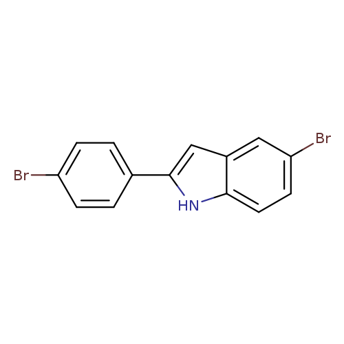 Brc1ccc(cc1)c1[nH]c2c(c1)cc(cc2)Br