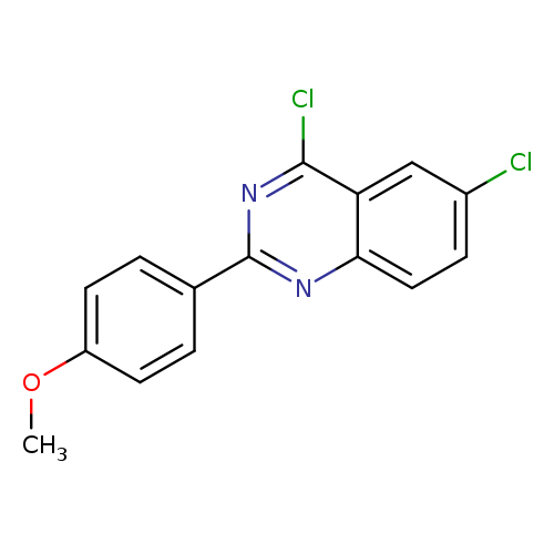 COc1ccc(cc1)c1nc(Cl)c2c(n1)ccc(c2)Cl