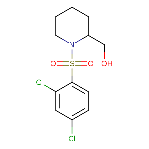 OCC1CCCCN1S(=O)(=O)c1ccc(cc1Cl)Cl
