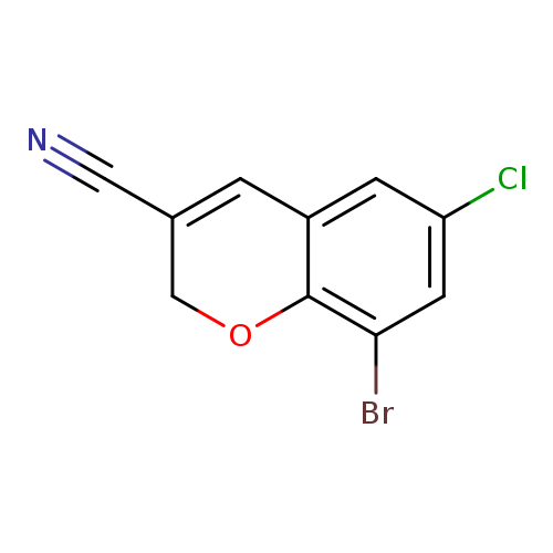 N#CC1=Cc2c(OC1)c(Br)cc(c2)Cl