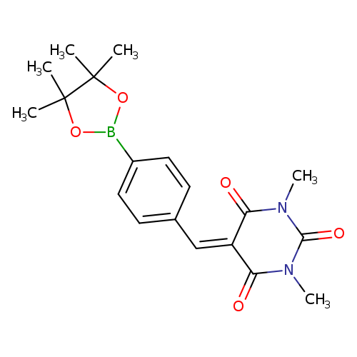 CN1C(=O)N(C)C(=O)C(=Cc2ccc(cc2)B2OC(C(O2)(C)C)(C)C)C1=O