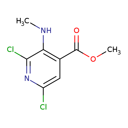 COC(=O)c1cc(Cl)nc(c1NC)Cl