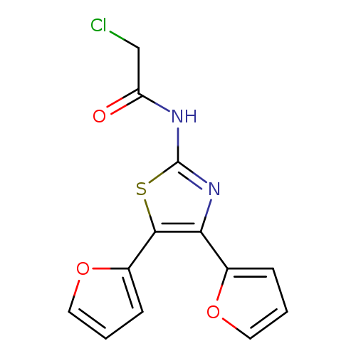 ClCC(=O)Nc1sc(c(n1)c1ccco1)c1ccco1