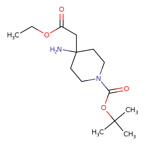CCOC(=O)CC1(N)CCN(CC1)C(=O)OC(C)(C)C