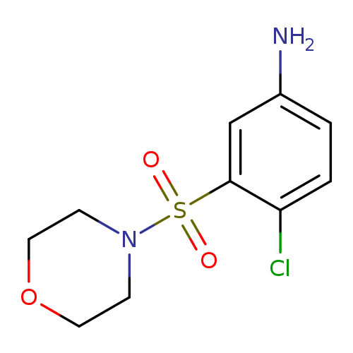 Clc1ccc(cc1S(=O)(=O)N1CCOCC1)N