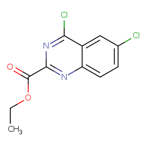CCOC(=O)c1nc(Cl)c2c(n1)ccc(c2)Cl