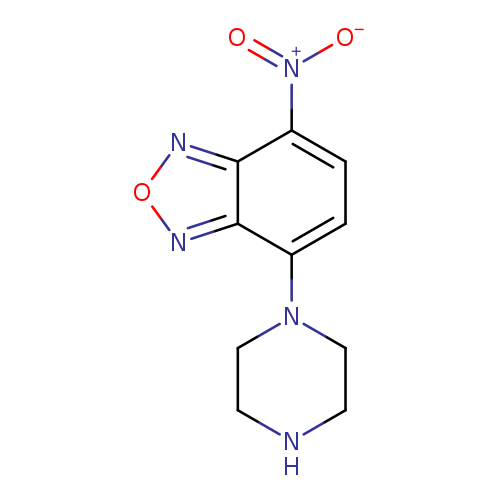 [O-][N+](=O)c1ccc(c2c1non2)N1CCNCC1