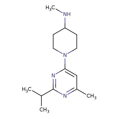 CNC1CCN(CC1)c1cc(C)nc(n1)C(C)C