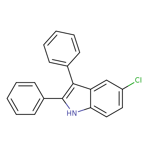 Clc1ccc2c(c1)c(c1ccccc1)c([nH]2)c1ccccc1