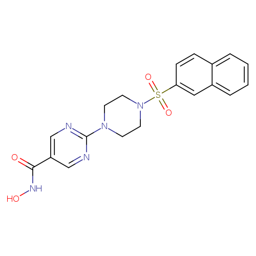 ONC(=O)c1cnc(nc1)N1CCN(CC1)S(=O)(=O)c1ccc2c(c1)cccc2