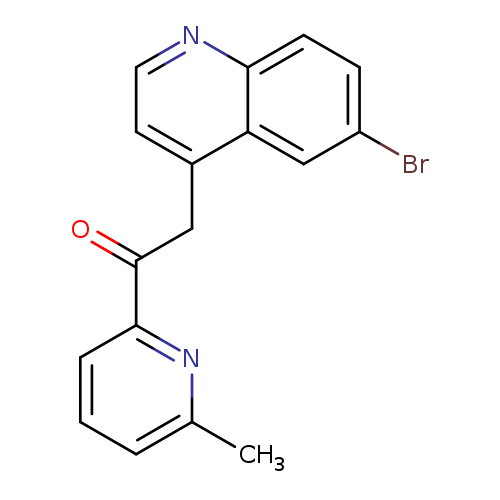 Cc1cccc(n1)C(=O)Cc1ccnc2c1cc(Br)cc2