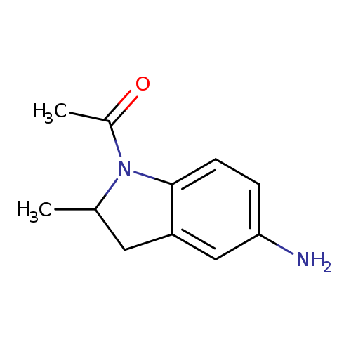 Nc1ccc2c(c1)CC(N2C(=O)C)C