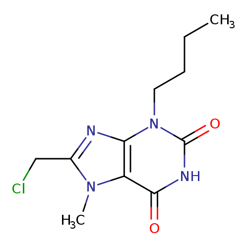 CCCCn1c(=O)[nH]c(=O)c2c1nc(n2C)CCl