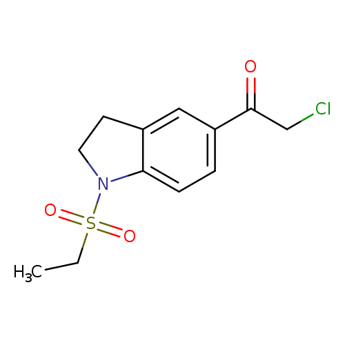 ClCC(=O)c1ccc2c(c1)CCN2S(=O)(=O)CC
