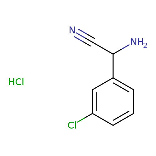 N#CC(c1cccc(c1)Cl)N.Cl