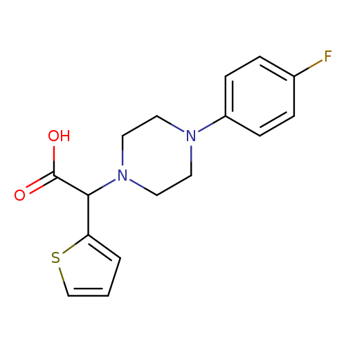 OC(=O)C(c1cccs1)N1CCN(CC1)c1ccc(cc1)F