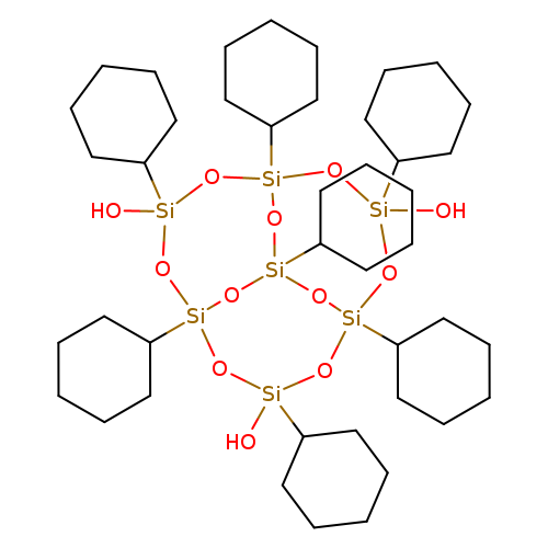 O[Si]1(O[Si]2(O[Si]3(O[Si](O1)(O[Si](O)(O[Si](O3)(O[Si](O2)(O)C1CCCCC1)C1CCCCC1)C1CCCCC1)C1CCCCC1)C1CCCCC1)C1CCCCC1)C1CCCCC1