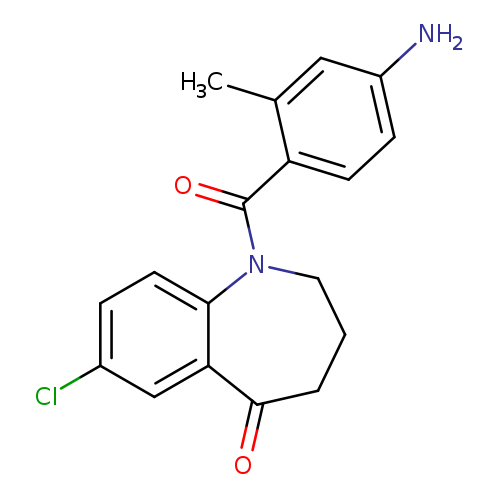 Nc1ccc(c(c1)C)C(=O)N1CCCC(=O)c2c1ccc(c2)Cl