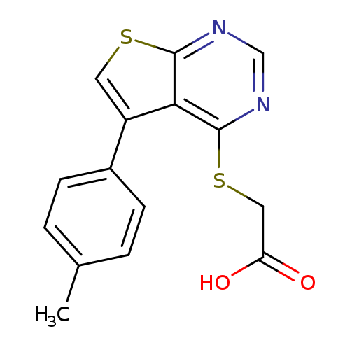 OC(=O)CSc1ncnc2c1c(cs2)c1ccc(cc1)C