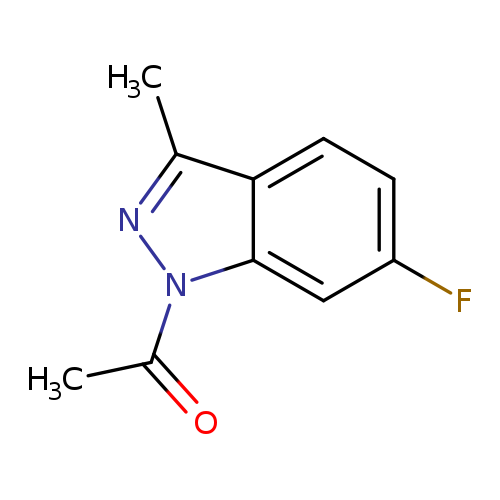 Fc1ccc2c(c1)n(nc2C)C(=O)C