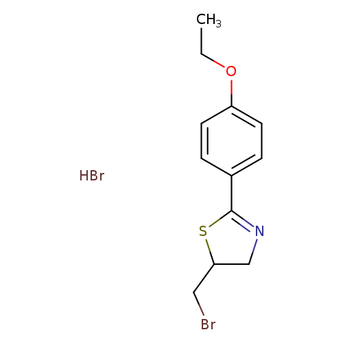 CCOc1ccc(cc1)C1=NCC(S1)CBr.Br