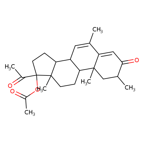 CC(=O)OC1(CCC2C1(C)CCC1C2C=C(C2=CC(=O)C(CC12C)C)C)C(=O)C