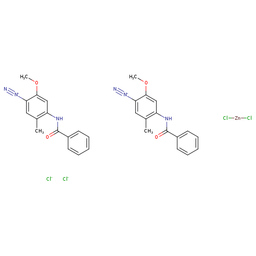 COc1cc(NC(=O)c2ccccc2)c(cc1[N+]#N)C.COc1cc(NC(=O)c2ccccc2)c(cc1[N+]#N)C.Cl[Zn]Cl.[Cl-].[Cl-]